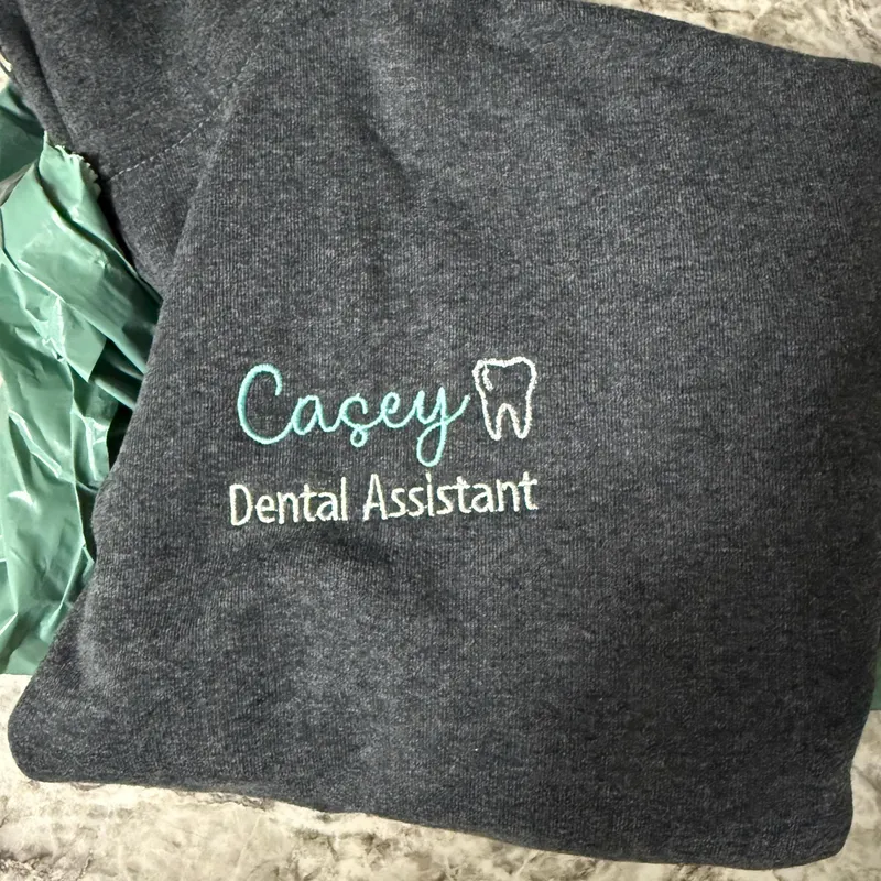 Custom Embroidered Dental Assistant Quarter Zip - Personalized Name Sweater
