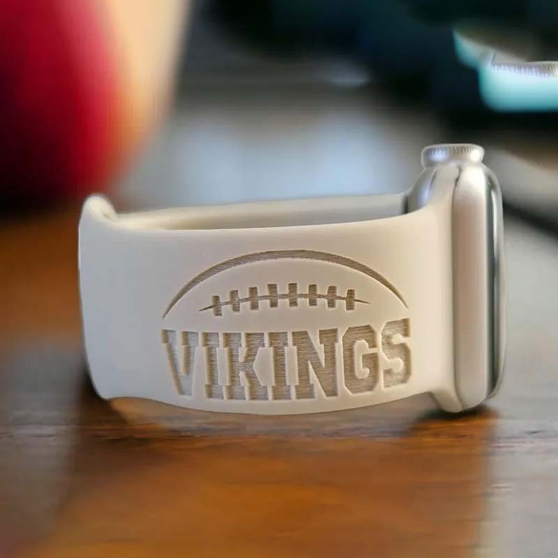 FOOTBALL BASKETBALL JERSEY Silicone Watch Band  Laser Engraved Apple