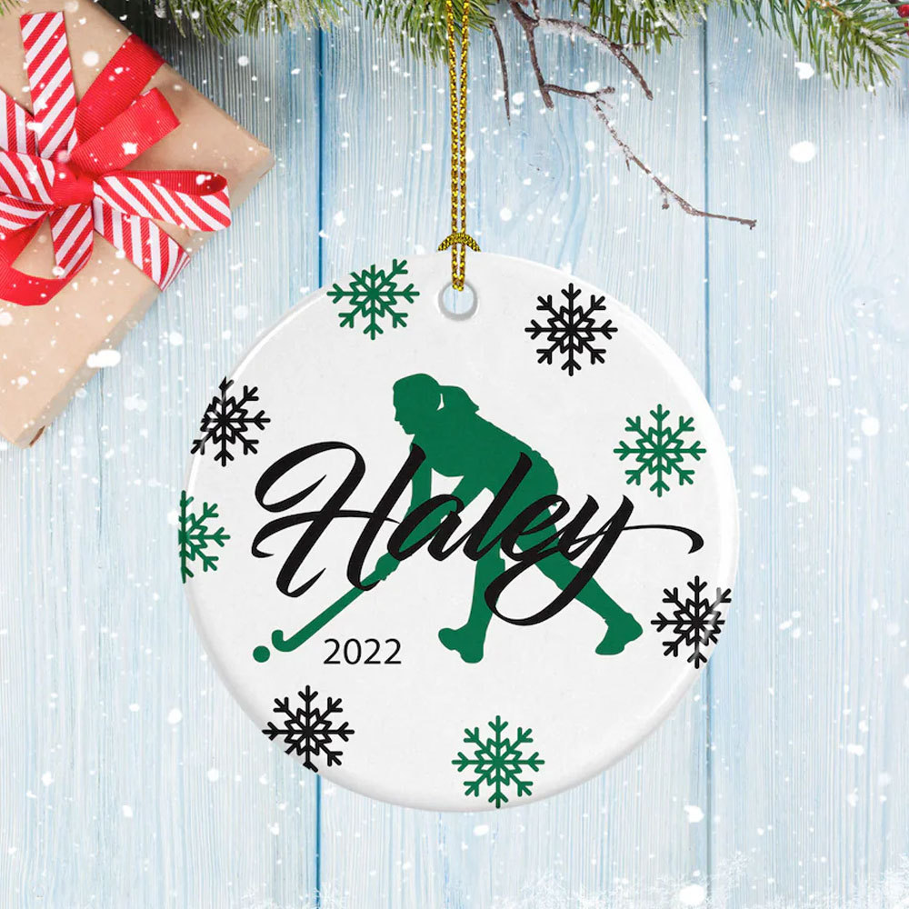 Personalized Field Hockey Goalie Ornament, Hockey Girl Gift