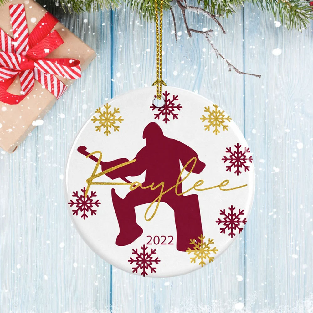 Personalized Field Hockey Goalie Ornament, Hockey Girl Gift