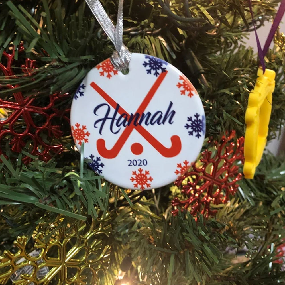 Personalized Field Hockey Goalie Ornament, Hockey Girl Gift