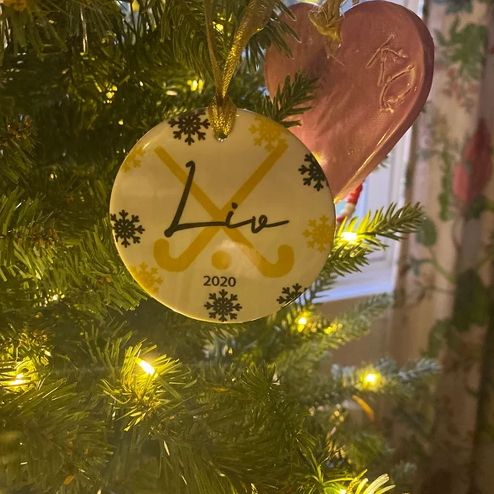 Personalized Field Hockey Goalie Ornament, Hockey Girl Gift