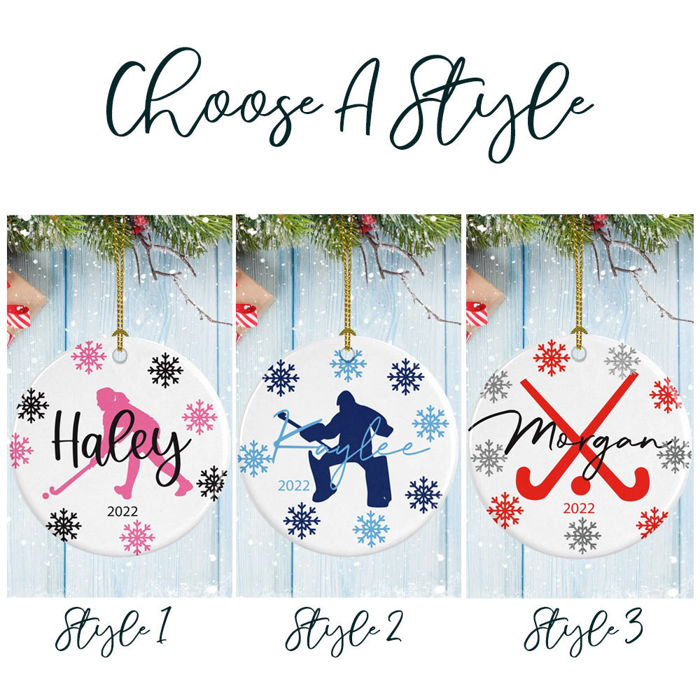 Personalized Field Hockey Goalie Ornament, Hockey Girl Gift