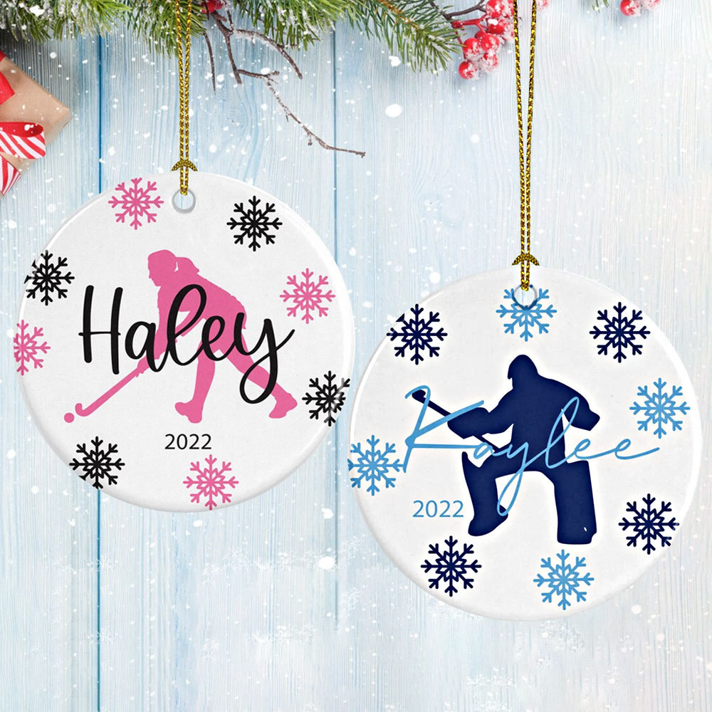 Personalized Field Hockey Goalie Ornament, Hockey Girl Gift