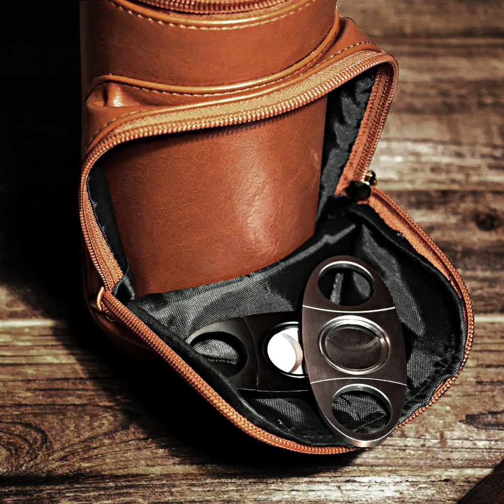 Personalized Travel Cigar Humidor Case for Dad Boyfriend Husband Golf Son Birthday