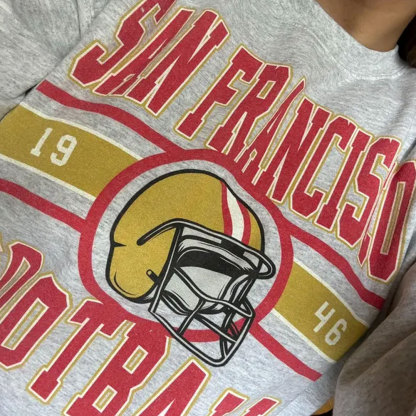 Vintage San Francisco Football Crewneck Sweatshirt Hoodie