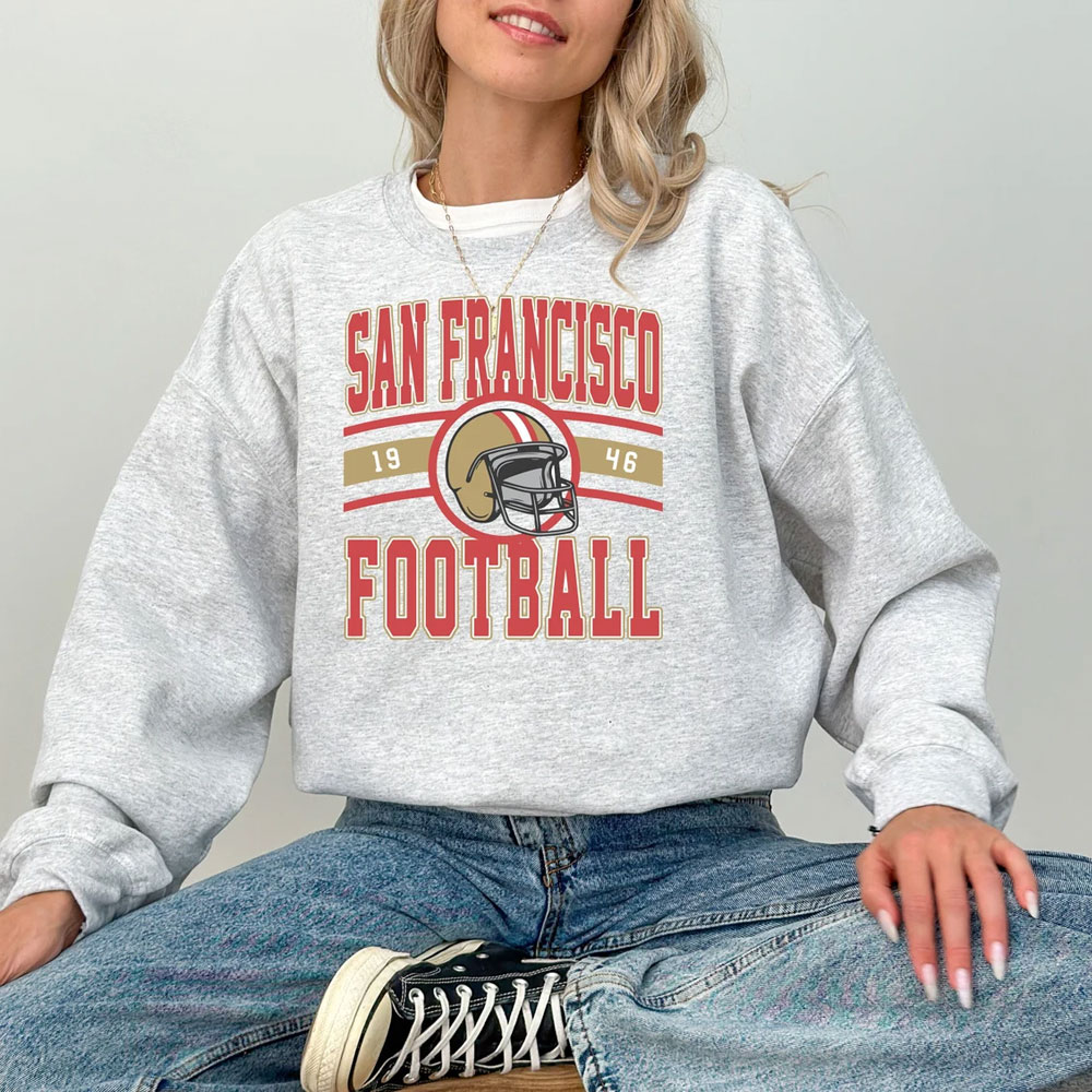 Vintage San Francisco Football Crewneck Sweatshirt Hoodie