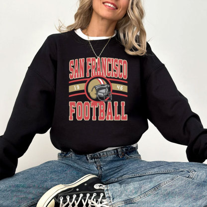 Vintage San Francisco Football Crewneck Sweatshirt Hoodie