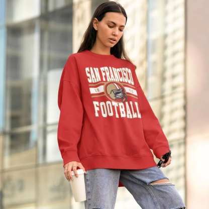 Vintage San Francisco Football Crewneck Sweatshirt Hoodie