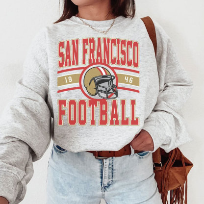 Vintage San Francisco Football Crewneck Sweatshirt Hoodie