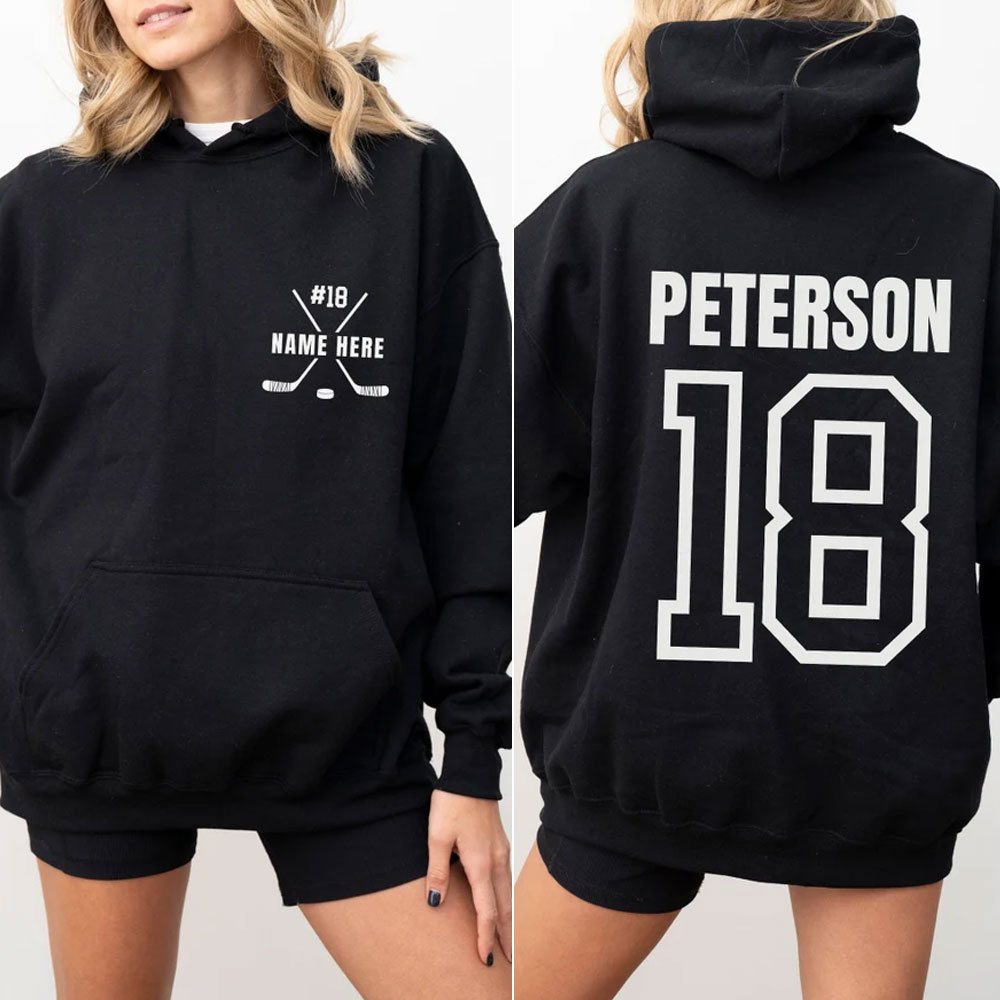Custom Hockey Hoodie with Your Name and Number