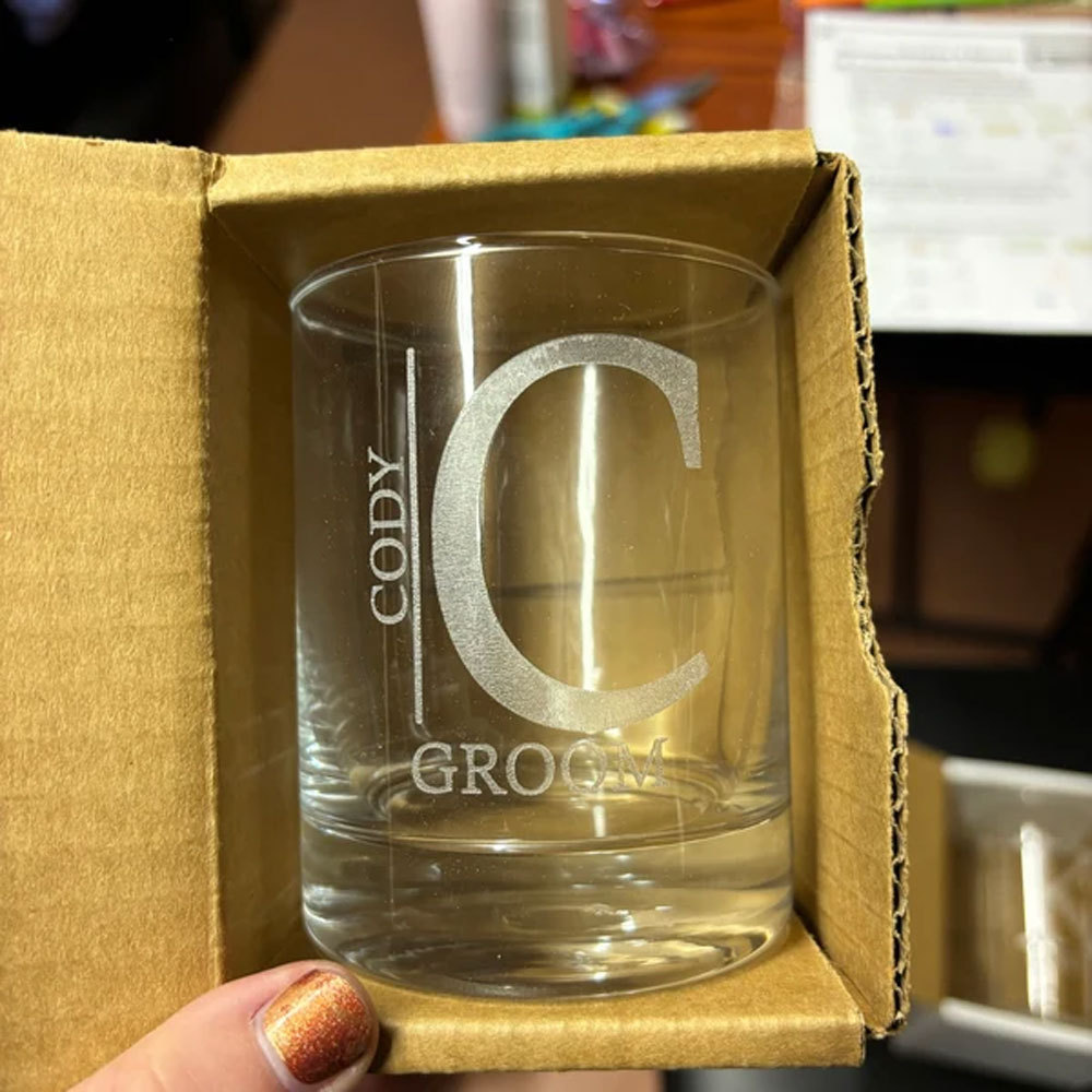 Engraved Whiskey Glass for Him, Cigar Lovers Gift