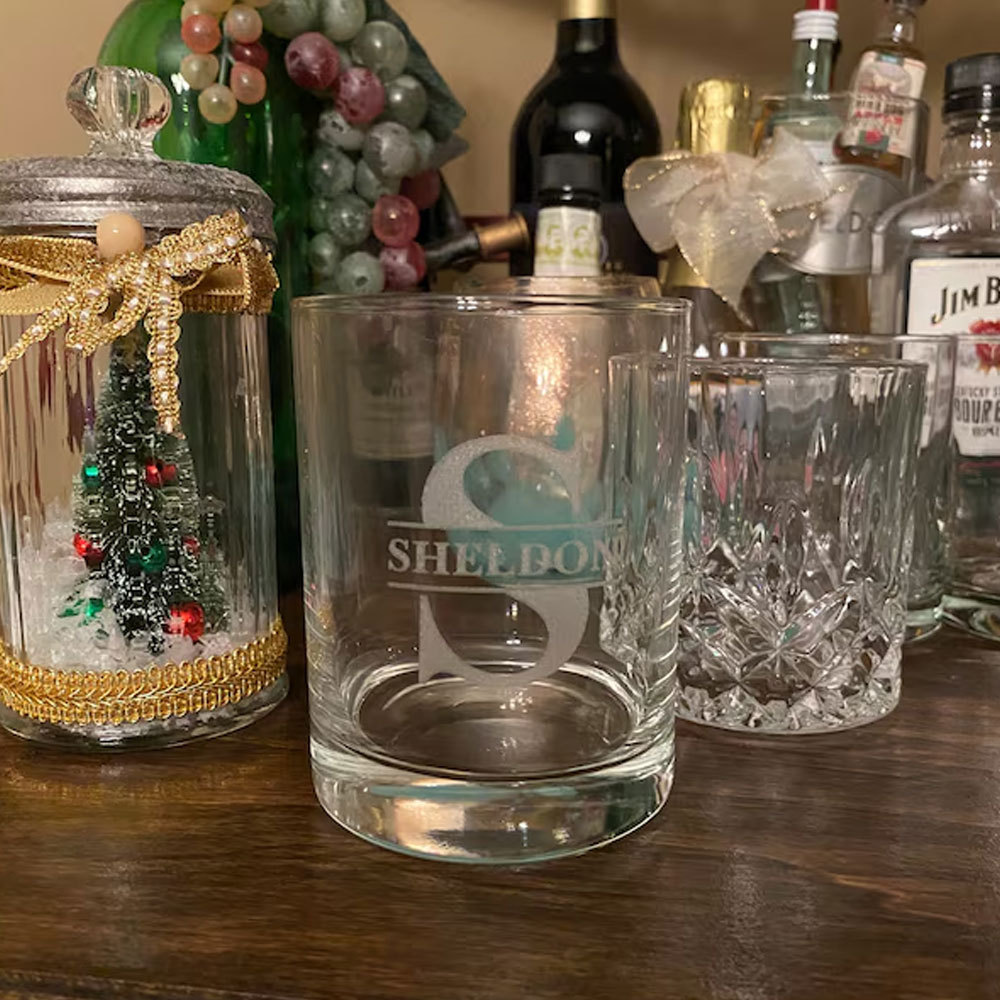 Personalized Old Fashioned Bourbon Scotch Whiskey Glass