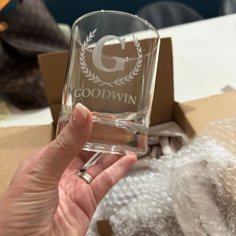 Personalized Old Fashioned Bourbon Scotch Whiskey Glass