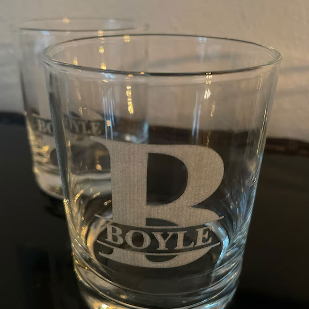 Personalized Old Fashioned Bourbon Scotch Whiskey Glass