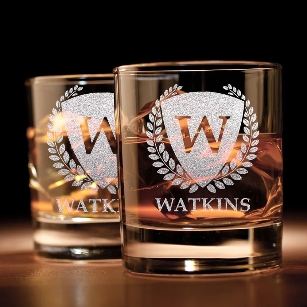 Personalized Old Fashioned Bourbon Scotch Whiskey Glass