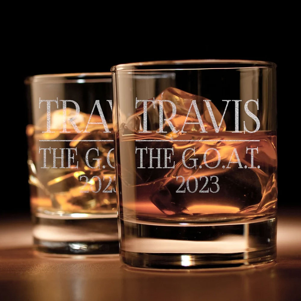 Personalized Old Fashioned Bourbon Scotch Whiskey Glass