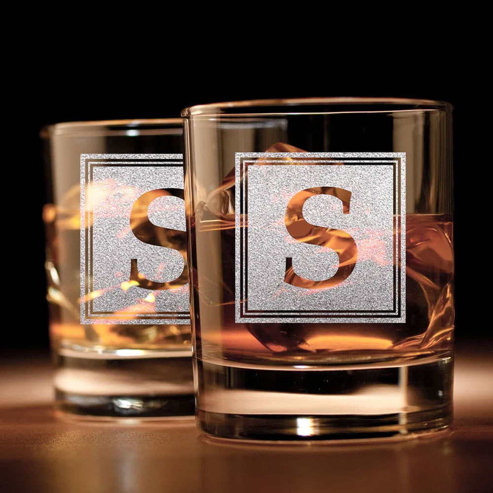 Personalized Old Fashioned Bourbon Scotch Whiskey Glass