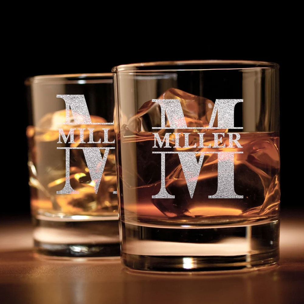 Personalized Old Fashioned Bourbon Scotch Whiskey Glass