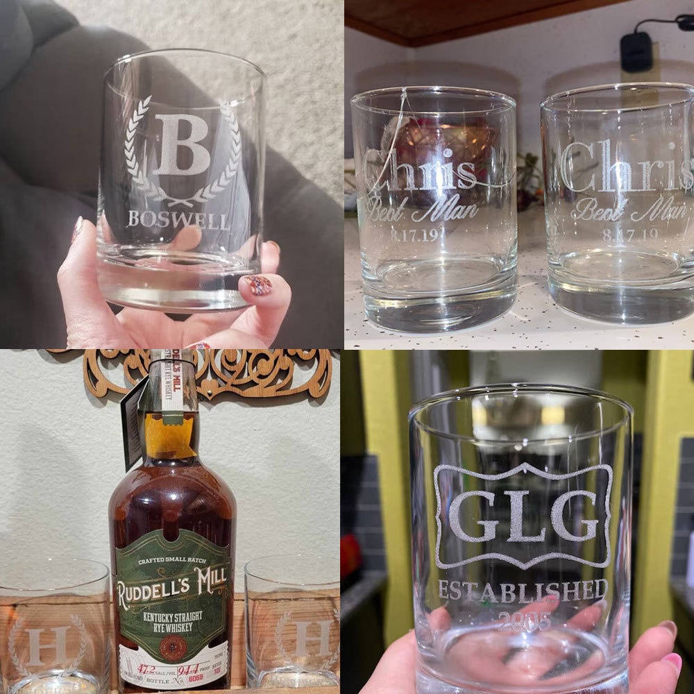 Personalized Old Fashioned Bourbon Scotch Whiskey Glass