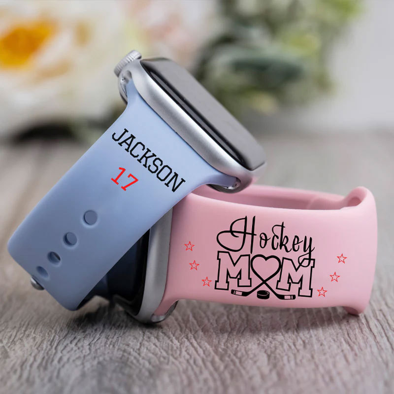 Personalized Hockey Mom Watch Band With Names And Number