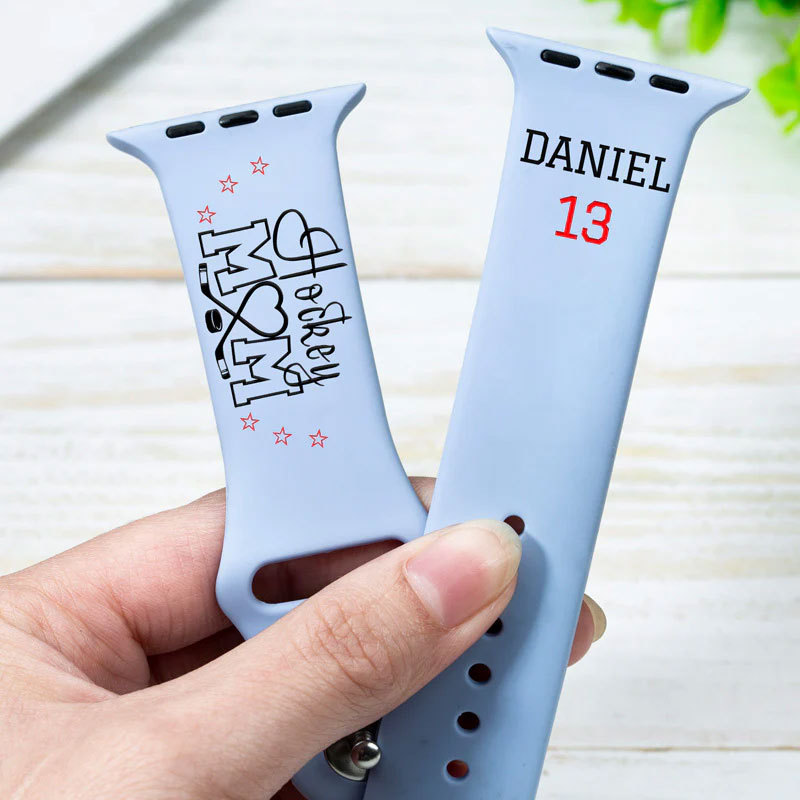 Personalized Hockey Mom Watch Band With Names And Number