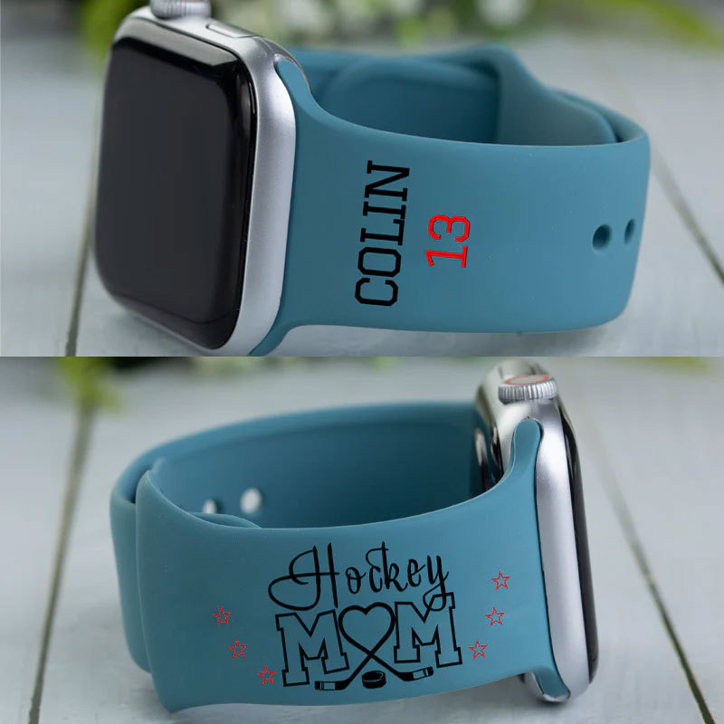 Personalized Hockey Mom Watch Band With Names And Number