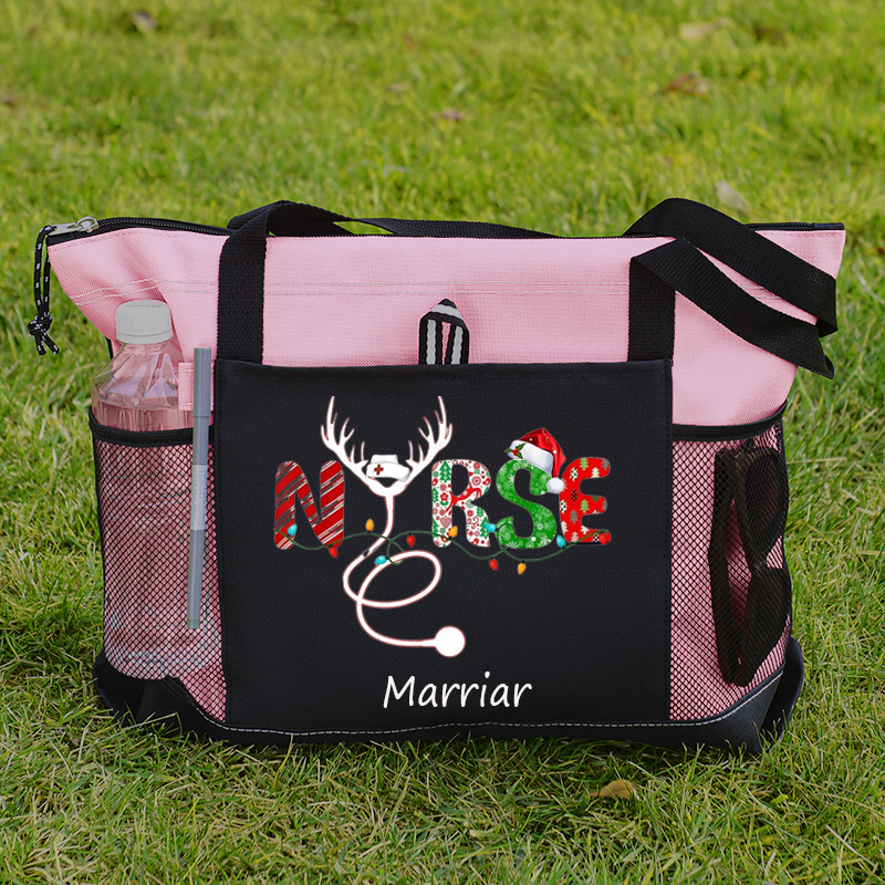 Personalization Christmas Nursing Tote Bag