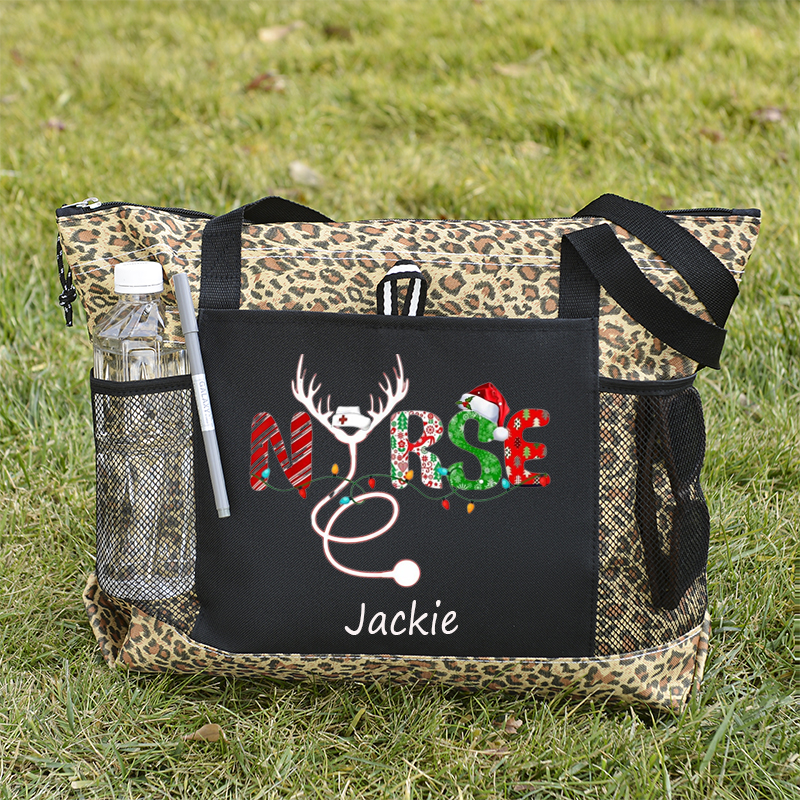 Personalization Christmas Nursing Tote Bag