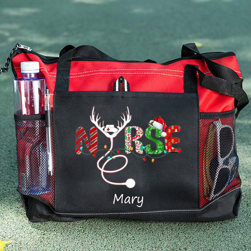 Personalization Christmas Nursing Tote Bag