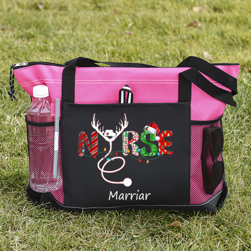 Personalization Christmas Nursing Tote Bag