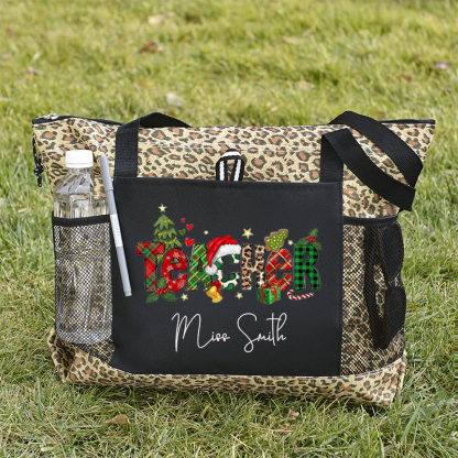 Christmas Teacher Custom Tote Bag