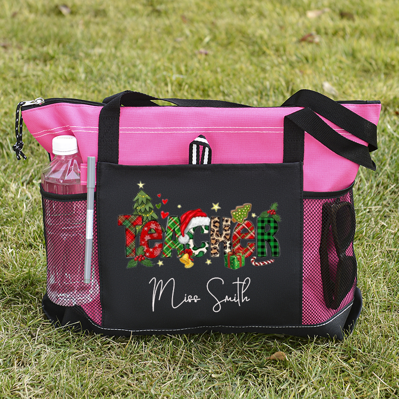 Christmas Teacher Custom Tote Bag