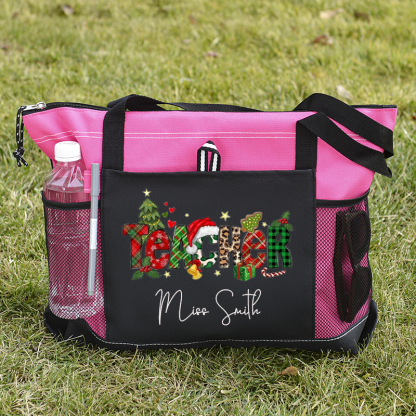 Christmas Teacher Custom Tote Bag
