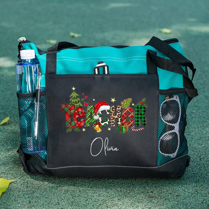 Christmas Teacher Custom Tote Bag