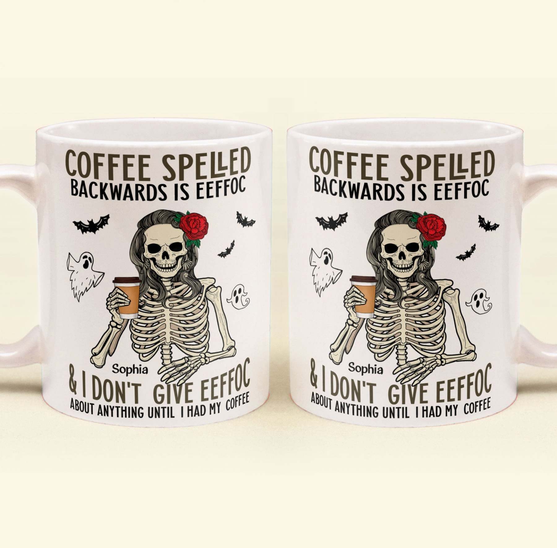 Coffee Spelled Backwards Is Eeffoc - Personalized Mug