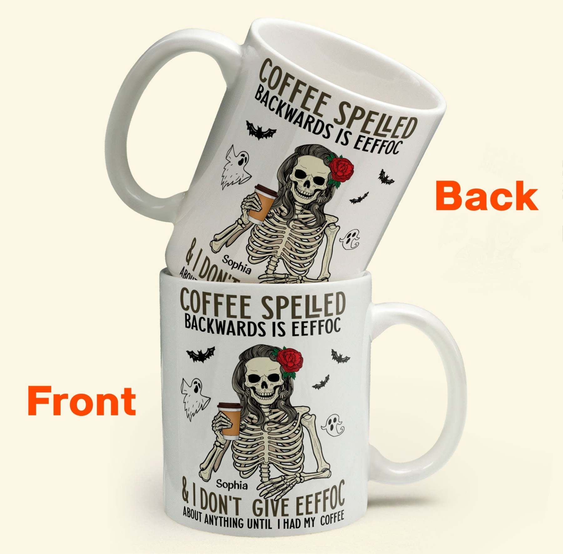 Coffee Spelled Backwards Is Eeffoc - Personalized Mug