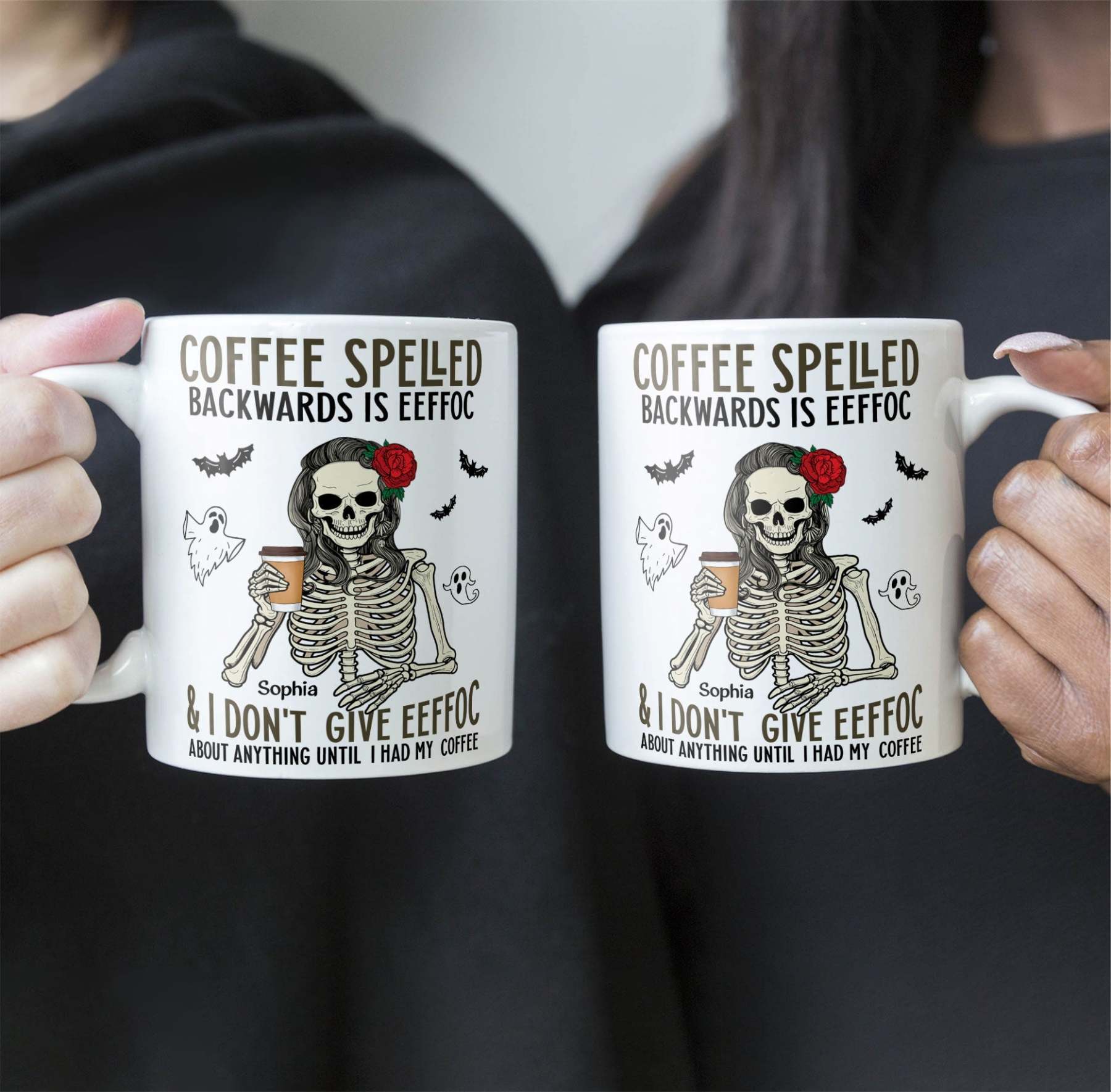 Coffee Spelled Backwards Is Eeffoc - Personalized Mug
