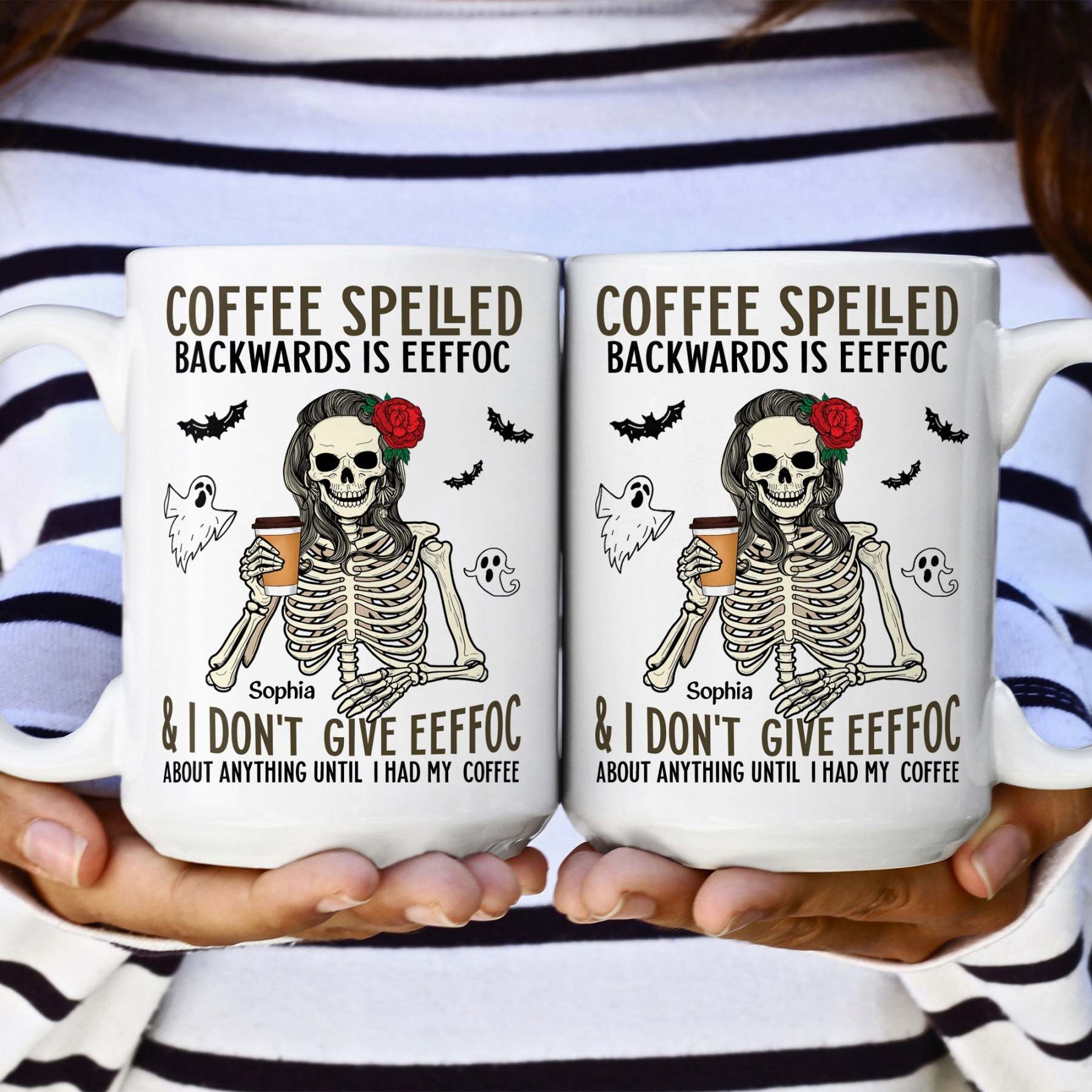 Coffee Spelled Backwards Is Eeffoc - Personalized Mug
