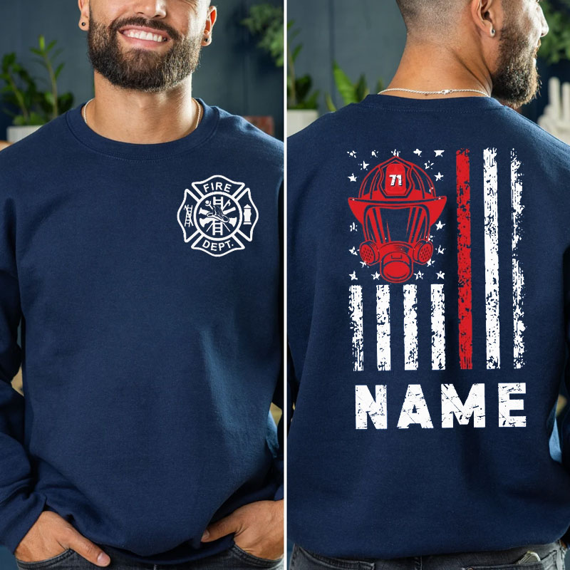 Custom Firefighter Hoodie Thin Red Line Sweater