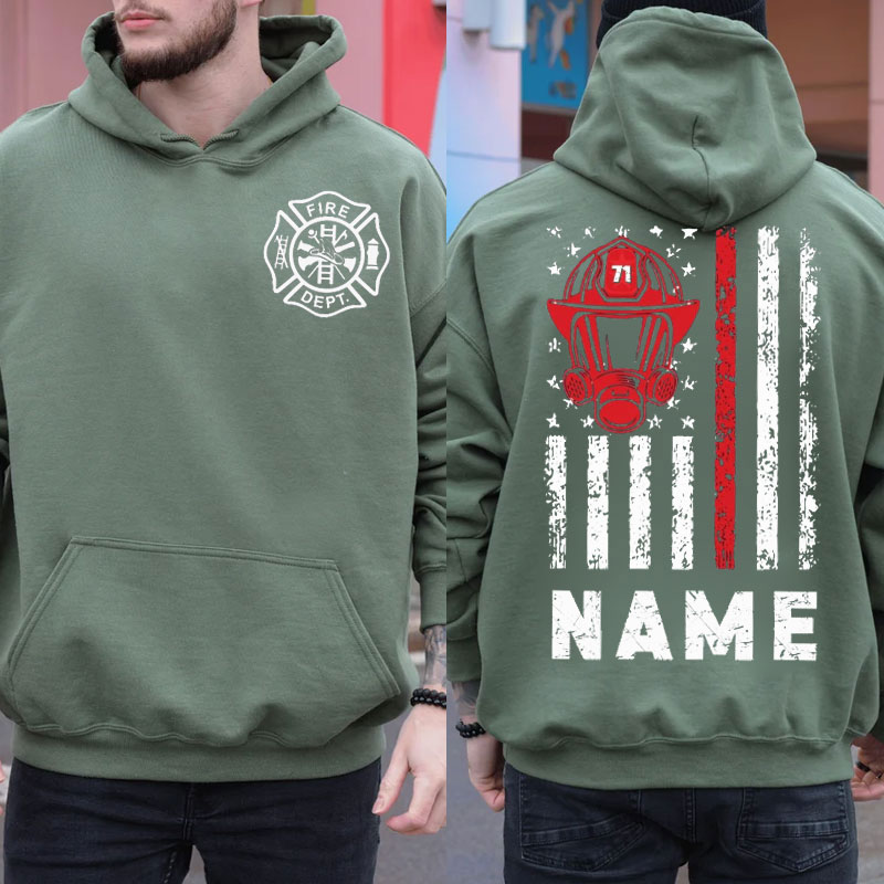Custom Firefighter Hoodie Thin Red Line Sweater