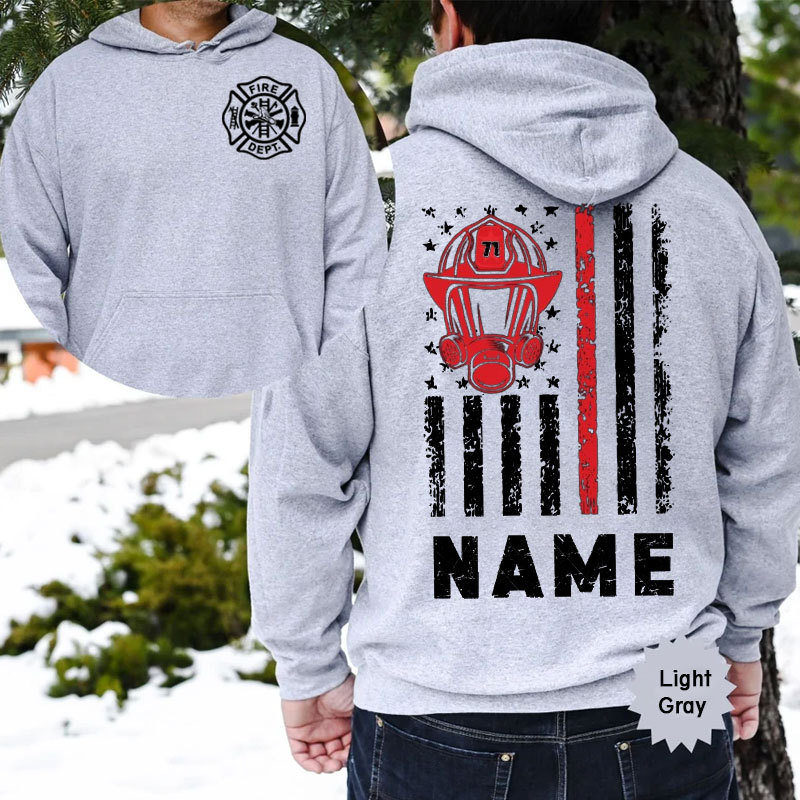 Custom Firefighter Hoodie Thin Red Line Sweater