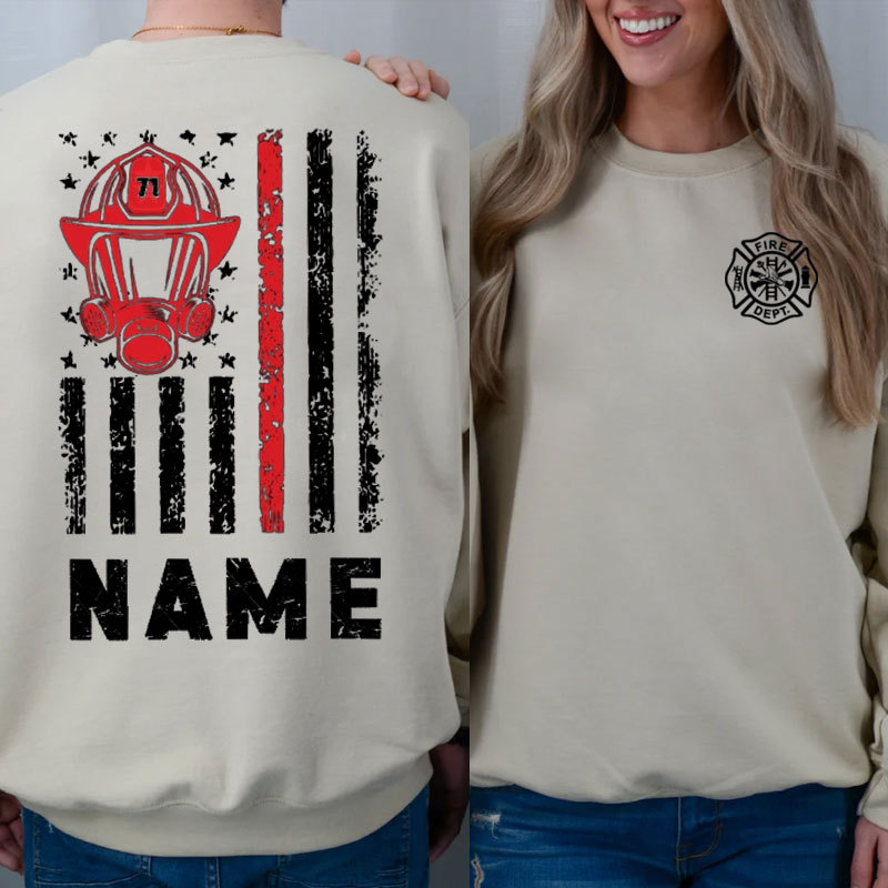 Custom Firefighter Hoodie Thin Red Line Sweater