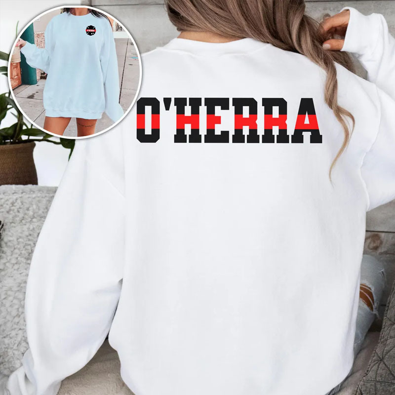Custom Firefighter Wife Pullover Hoodie