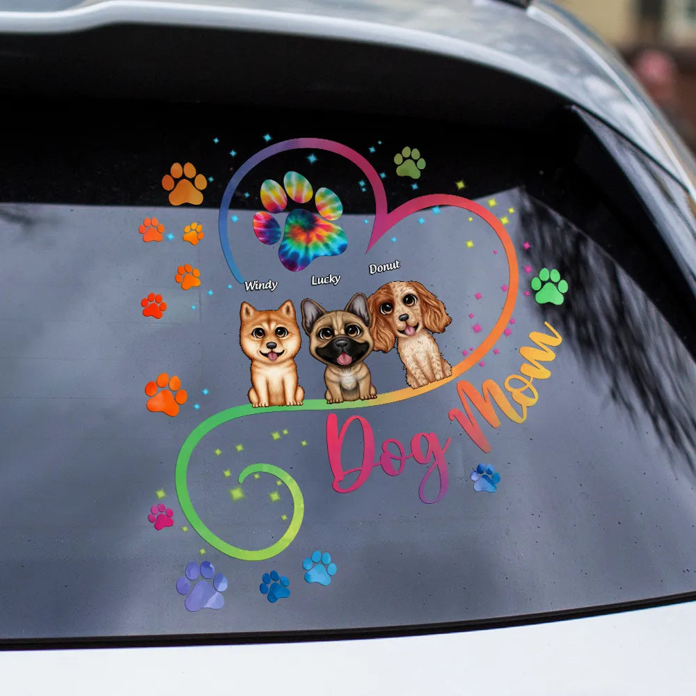Dog Mom Big Eyes Dog - Personalized Decor Decal