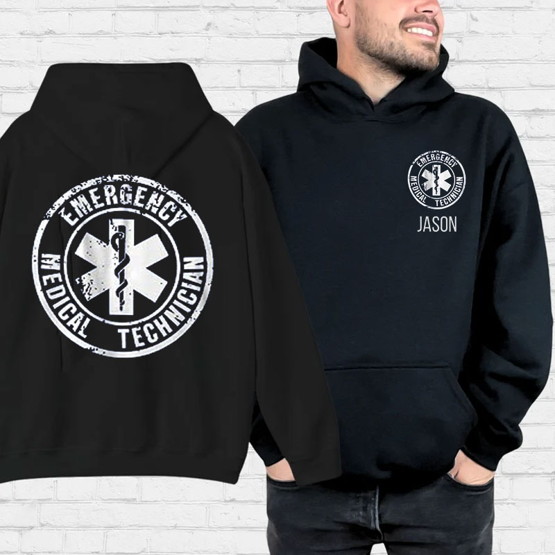 Personalized EMT Paramedic Uniform Emergency Medical Technician Unisex Oversized Hoodie