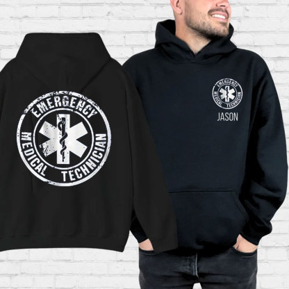 Personalized EMT Paramedic Uniform Emergency Medical Technician Unisex Oversized Hoodie