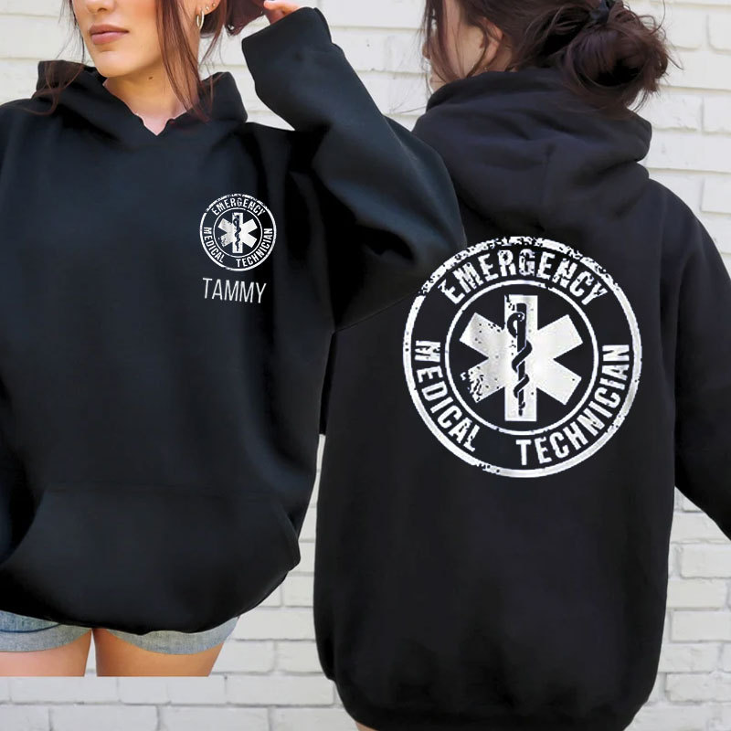Personalized EMT Paramedic Uniform Emergency Medical Technician Unisex Oversized Hoodie