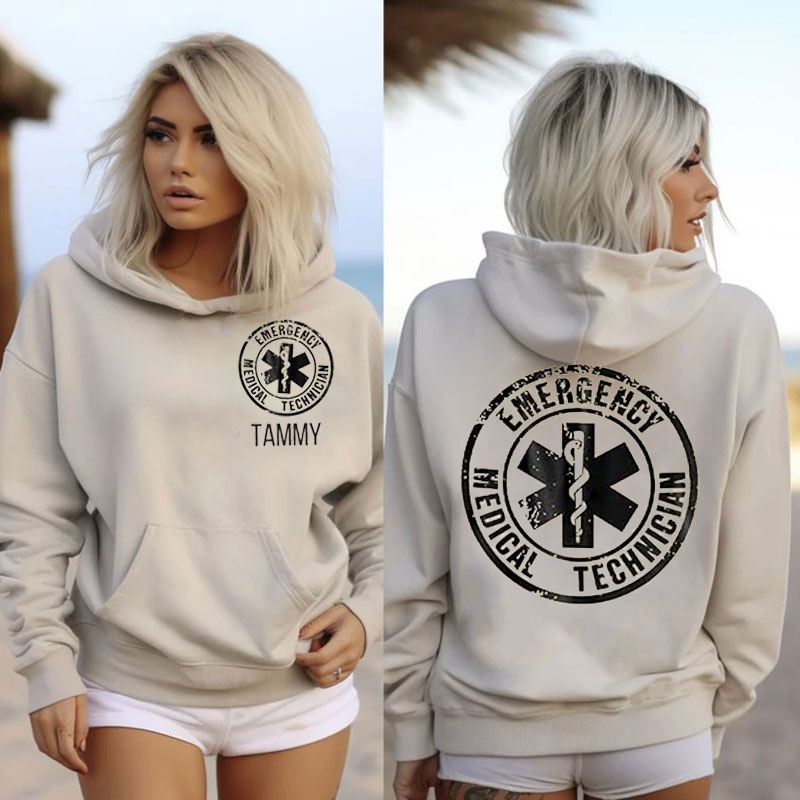Personalized EMT Paramedic Uniform Emergency Medical Technician Unisex Oversized Hoodie