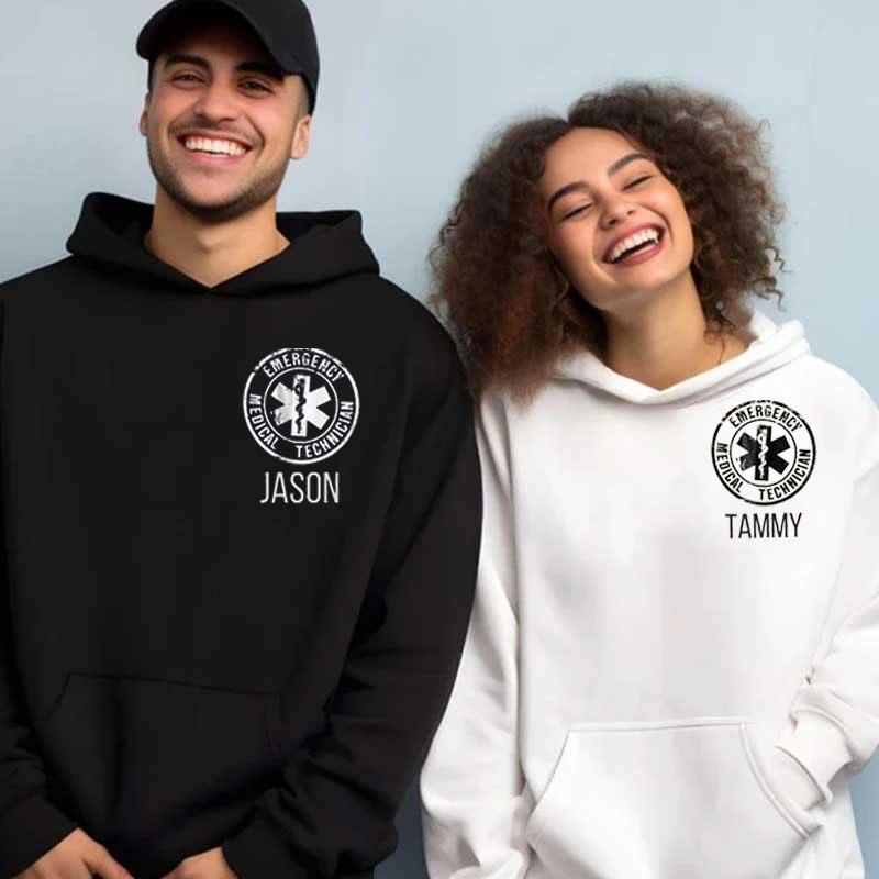 Personalized EMT Paramedic Uniform Emergency Medical Technician Unisex Oversized Hoodie